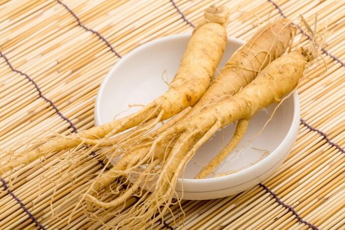 Radice di ginseng per potenza